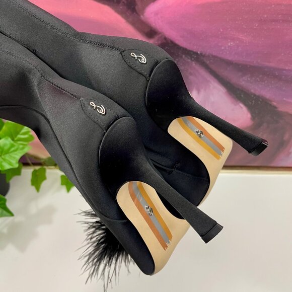 Sam Edelman Ency Feather Heel Bootie in Black Size 7 - Picture 6 of 15